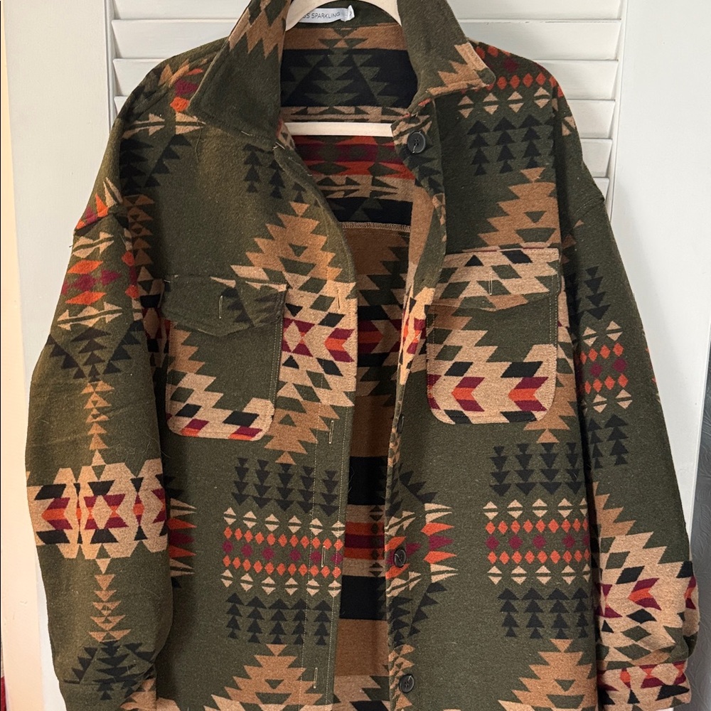 Patterned Trench Coat